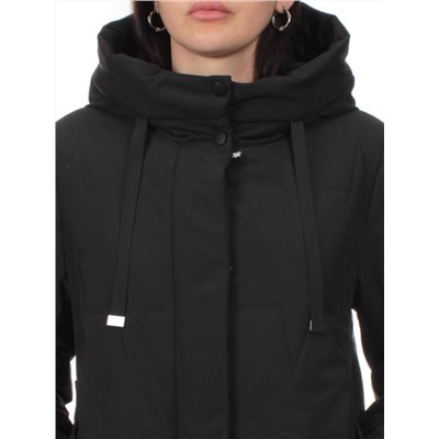 1120 BLACK Пальто зимнее облегченное женское (холлофайбер 150 гр.)