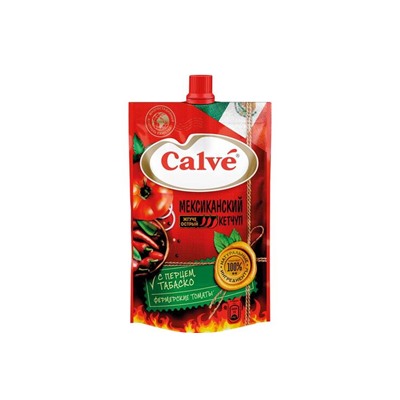 «Calve», кетчуп «Мексиканский» с перцем табаско, 350 г