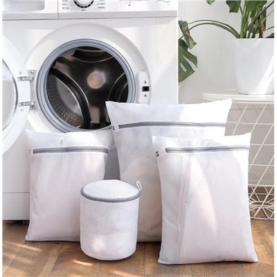 Набор мешков для стирки белья 4 шт.  (3 мешка + Цилиндр)