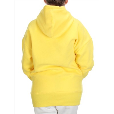 KD713 YELLOW Худи женское на флисе разм+ер свободный 50-52