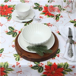 Скатерть новогодняя Доляна «В преддверии Рождества» 110×145 см, 100% п/э