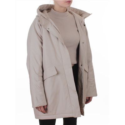 8020 LT. BEIGE Куртка демисезонная женская (100 гр. холлофайбер)