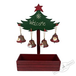 Колокольчик декоративный с рождественским рисунком асс. из 4-х в дисплее (металл) 7х8 см