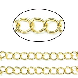 Цепочка для украшений, звено 18*22мм цв.золотистый, 50см