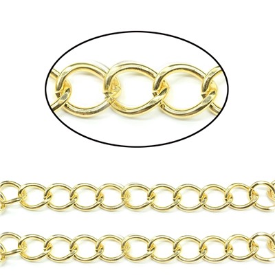 Цепочка для украшений, звено 18*22мм цв.золотистый, 50см