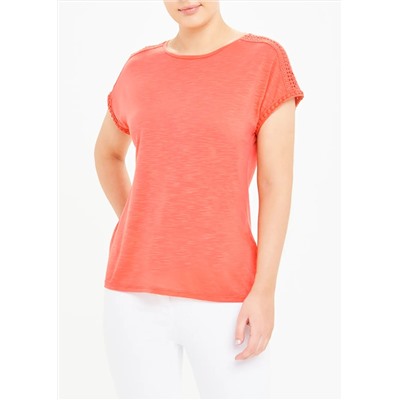 Lace Shoulder T-Shirt