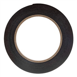 Лента клейкая на вспененной основе, двусторонняя черная усиленная, 12 мм х 5 м Matrix