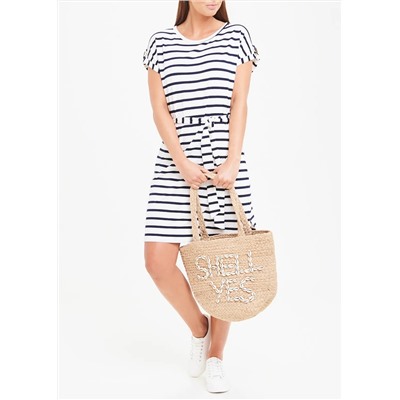 Shell Yes Straw Tote Bag