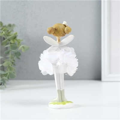 Фигурка полистоун «Девочка фея в платье из цветов», 8×6×16 см, МИКС