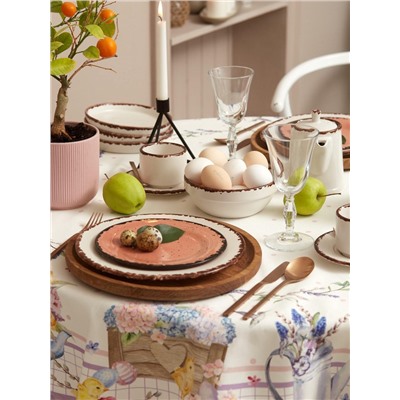 Скатерть Этель Spring easter d=149 см +/-3 см, 100% хлопок, саржа 190 г/м²