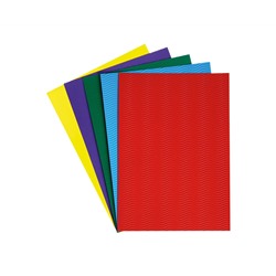 Картон цветной А4, ArtSpace, 5л., 5цв., гофрированный, волнистый, в пакете