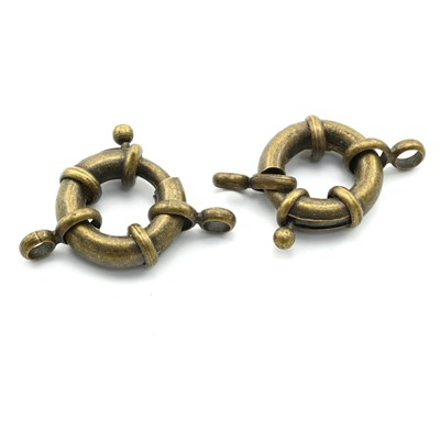 Замок кольцо цв.латунь диаметр 16мм