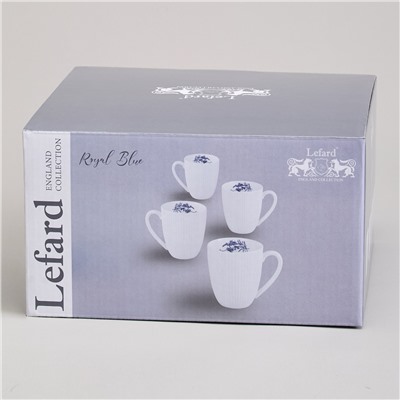 НАБОР КРУЖЕК LEFARD "ROYAL BLUE" 4 ШТ. 400 МЛ 12*9*10,5 СМ