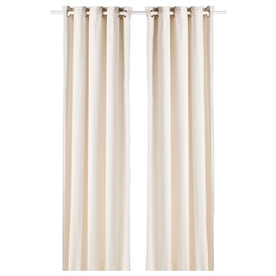 MOALINA, 2 Gardinenschals, beige,, 145x300 cm