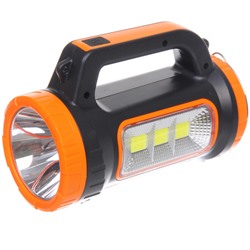 Фонарь ручной 5 режимов 1LED+COB, аккумуляторная батарея 1500mAh USB MH818C