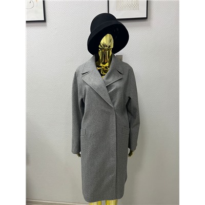 Пальто женское демисезонное 25885/о (серый ёлочка)