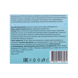 Бальзам для губ детский Ми-Ми-Мишки зимняя забота со вкусом бабл-гам, 4.2 г