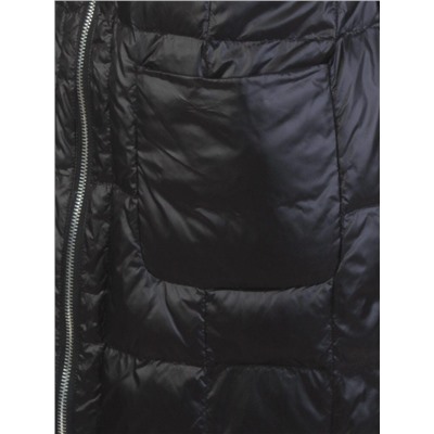 8808 BLACK Пальто женское демисезонное (100 гр. синтепон)