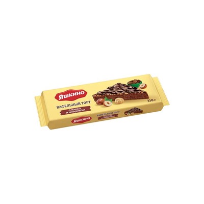 «Яшкино», торт вафельный глазированный с какао и фундуком, 250 г