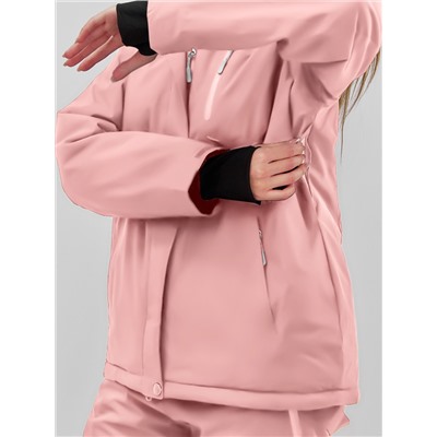 Горнолыжная куртка женская зимняя персикового цвета 7015_1P