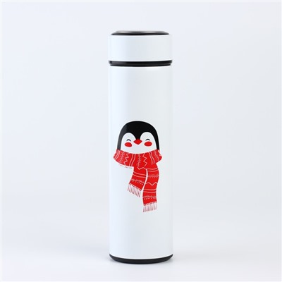 Термос новогодний с шапочкой«Пингвин», 500 мл