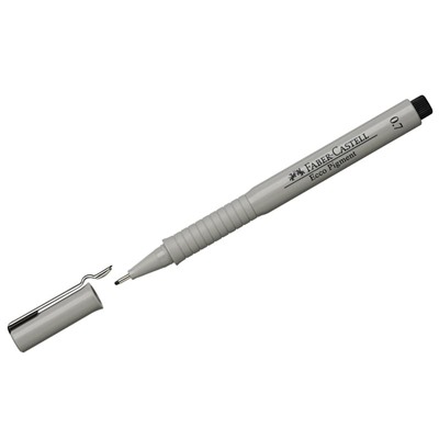 Ручка капиллярная Faber-Castell "Ecco Pigment" черная, 0,7мм