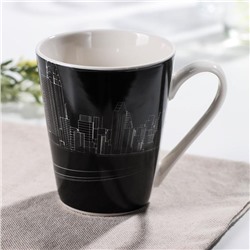 Кружка Доляна «Машина», 310 мл, фарфор, чёрная