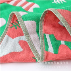 Zhixiang towels three -layer tither Duoji cat gauze cotton cotton noodle tissue soft water absorption face towel factory price wholesale
