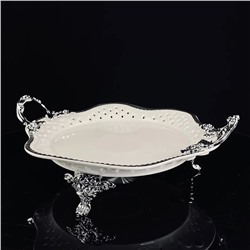 205-915 Блюдо 28см на ножках с ручками ATLANTIS в под.уп.(х8)Фарфор