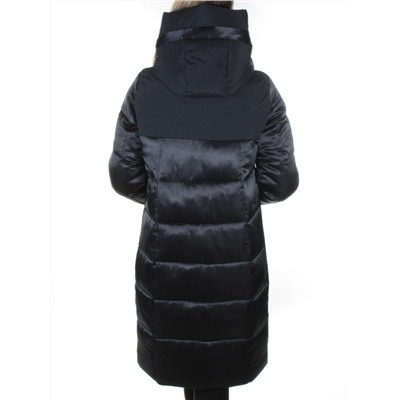 2235 BLACK Пальто стеганое зимнее Qirikui