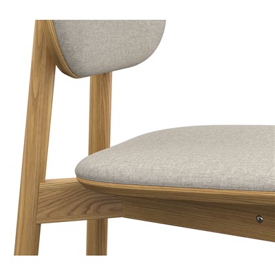 Стул с обивкой Saga, рогожка, бежевый