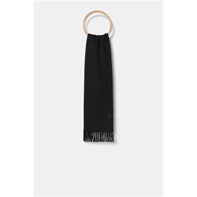 Szal męski gładki z wiskozą  kolor szary