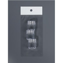 Набор баночек для мелочей, d=2.5×3 см, 6 мл, 3 шт., прозрачный