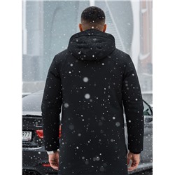 Парка зимняя мужская с капюшоном черного цвета 9533-1Ch