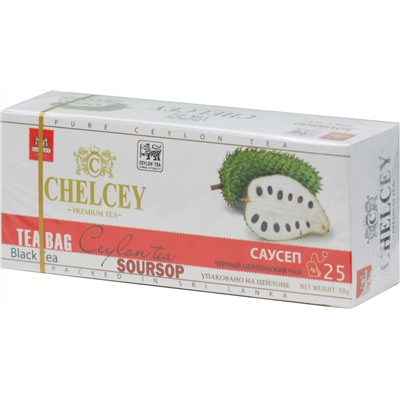 CHELCEY. Soursop black tea карт.пачка, 25 пак.