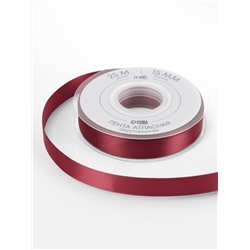 Лента атласная TEIRA, двухсторонняя, 15 мм, 25±1 м, бордовая №0789