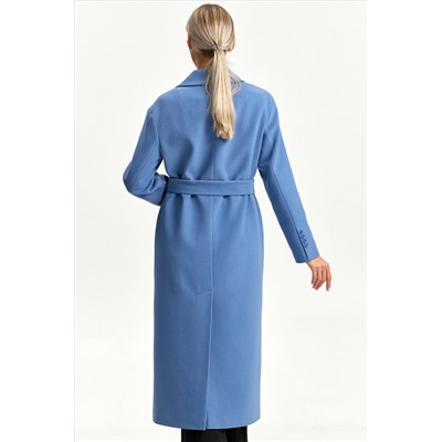Пальто женское демисезонное 26102 (серо-голубой)