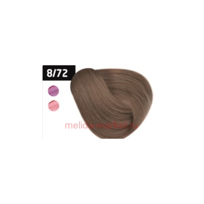 OLLIN SILK TOUCH  8/72 светло-русый коричнево-фиолетовый 60мл Безаммиачный стойкий краситель для вол