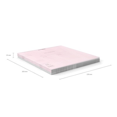 Тетрадь 12 листов в линейку CoverPrо Pastel», пластиковая обложка, блок офсет, белизна 100%, розовая