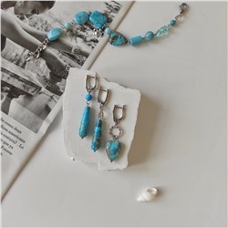 Серьги из варисцита трио