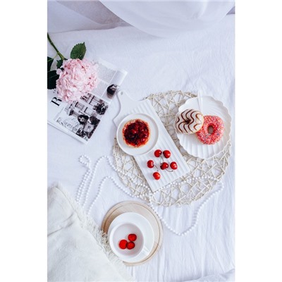 Блюдо для подачи Magistro «Гриль Бланш», 35.5×14 см, фарфор, белое