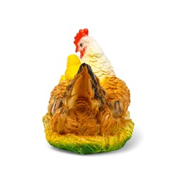 Садовая фигура из гипса «Курица наседка с цыплятами», 27×20×21 см