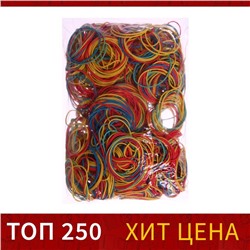 Банковская резинка цветная, 1000 грамм, длина 95 мм, диаметр - 60 мм, сечение 1.7×1.7 мм