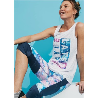 Souluxe White Maybe Later Slogan Gym Vest