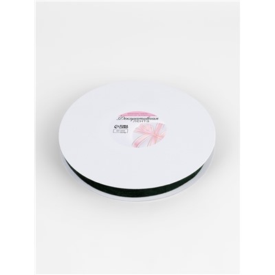 Лента бархатная, 15 мм, 18±1 м, зелёная №165