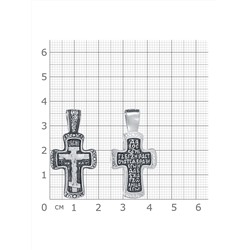 Крест из серебра литье частичное чернение