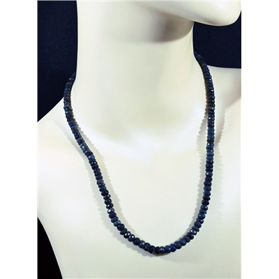 Бусы из Опала черного огранка рондель 5-6мм, 48см, 15,2г