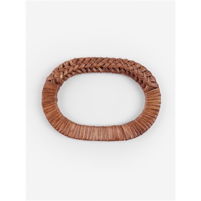 Ручки для сумок деревянные, плетёные, d=9.8×5.9 / 13.5×9.5 см, 2 шт., коричневые