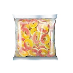 «KrutFrut», мармелад жевательный «Колечки со вкусом персика» (упаковка 0,5 кг)