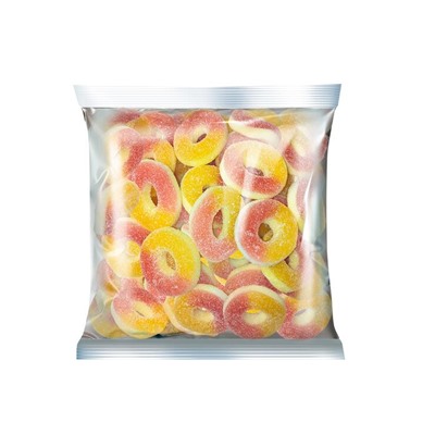 «KrutFrut», мармелад жевательный «Колечки со вкусом персика» (упаковка 0,5 кг)